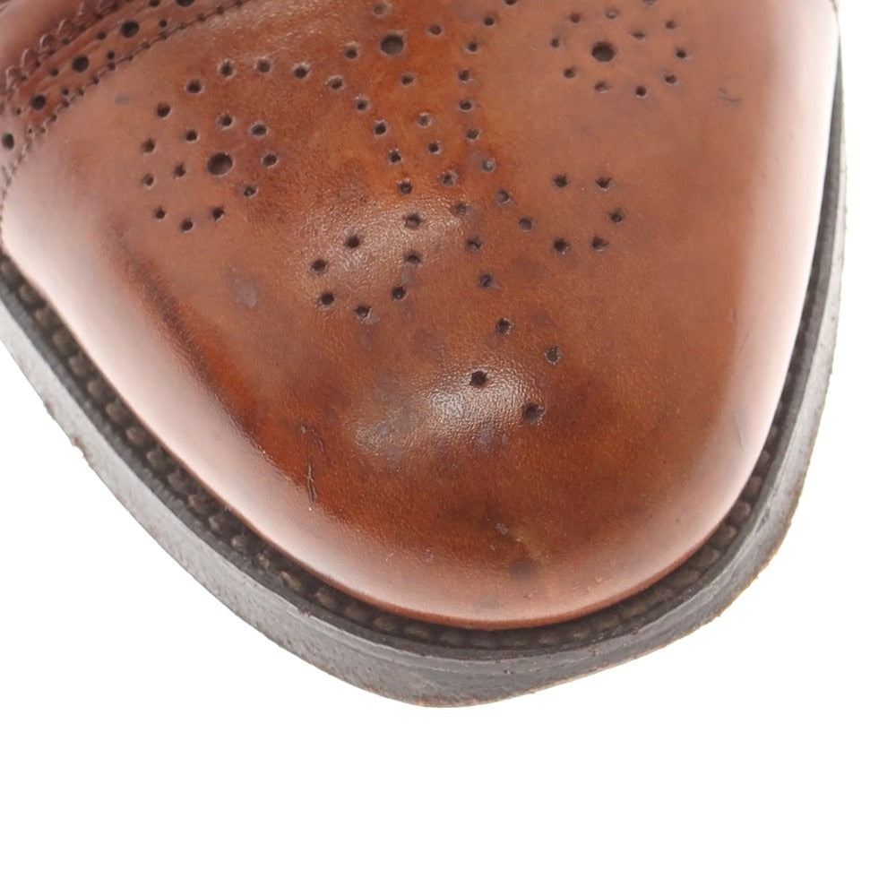 【中古】エドワードグリーン EDWARD GREEN LICHFIELD セミブローグ ドレスシューズ ブラウン【 7 1/2E 】【 状態ランクC 】【 メンズ 】