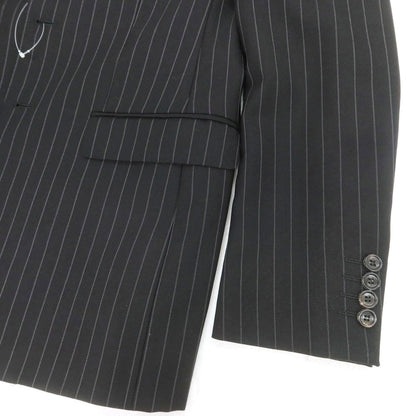 【中古】グッチ GUCCI ウール ストライプ 2つボタンスーツ ブラックxホワイト【 表記なし（S位） 】【 状態ランクB 】【 メンズ 】