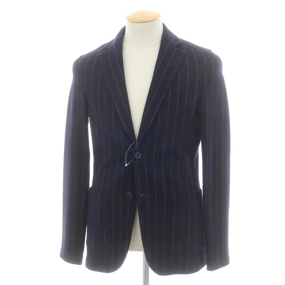 【中古】ティージャケット T-JACKET ウールコットンジャージー カジュアルジャケット ネイビーxホワイト【 XS 】【 状態ランクB 】【 メンズ 】