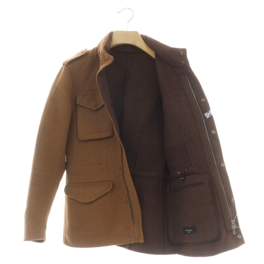 【中古】サルトリオ Sartorio アンゴラウール ミリタリージャケット ブラウン【サイズ44】【 状態ランクC 】【 メンズ 】 [DPD]