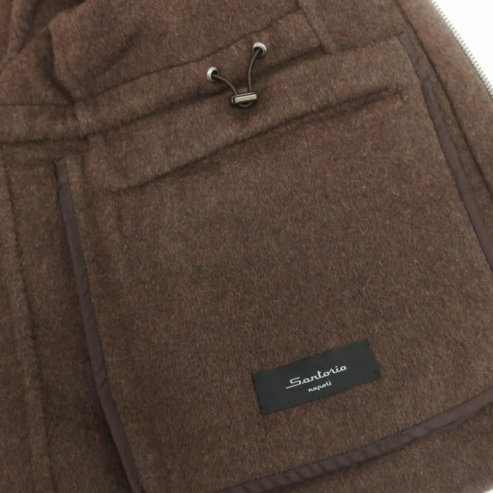 【中古】サルトリオ Sartorio アンゴラウール ミリタリージャケット ブラウン【サイズ44】【 状態ランクC 】【 メンズ 】 [CPD]