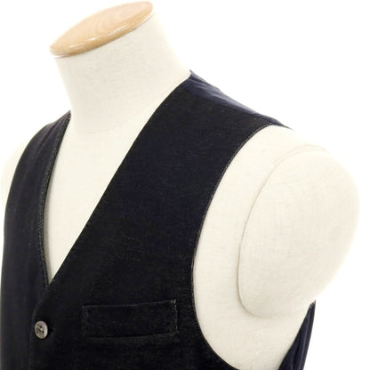 【SALE30%OFF/返品不可】【中古】ボリオリ BOGLIOLI K.JACKET コットン カジュアル系ジレ ベスト ブラックxネイビー【 サイズ44 】【 状態ランクB 】【 メンズ 】