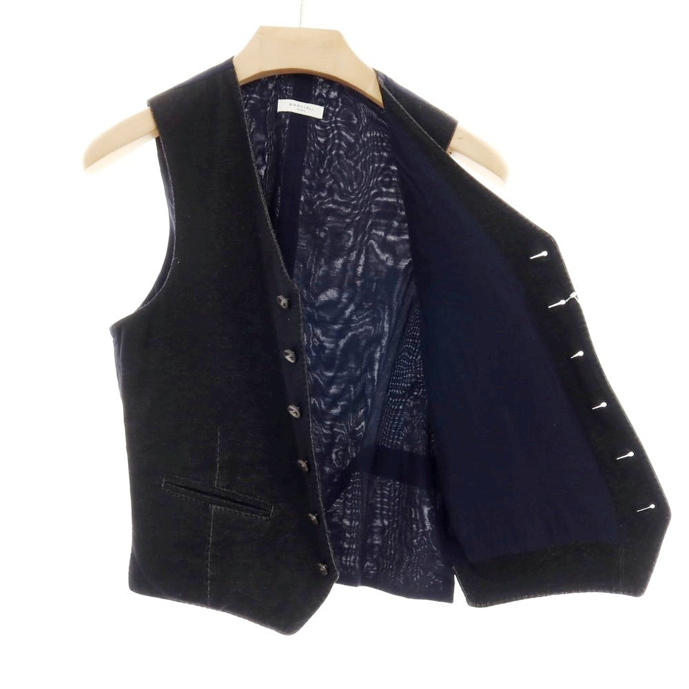 【SALE30%OFF/返品不可】【中古】ボリオリ BOGLIOLI K.JACKET コットン カジュアル系ジレ ベスト ブラックxネイビー【 サイズ44 】【 状態ランクB 】【 メンズ 】