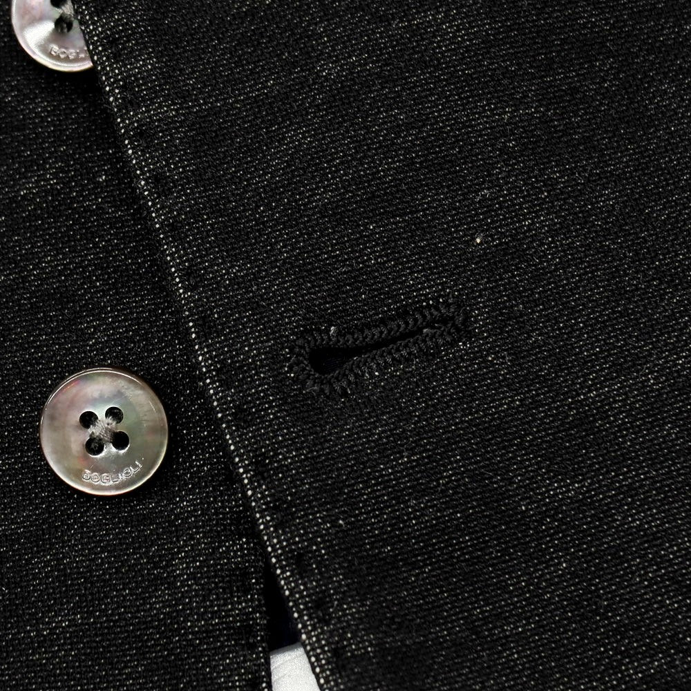【SALE30%OFF/返品不可】【中古】ボリオリ BOGLIOLI K.JACKET コットン カジュアル系ジレ ベスト ブラックxネイビー【 サイズ44 】【 状態ランクB 】【 メンズ 】