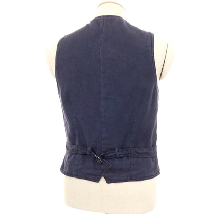 【中古】ラルディーニ LARDINI コットンレーヨン カジュアル系ジレ ベスト ネイビー【サイズ44 REG】【 状態ランクB 】【 メンズ 】