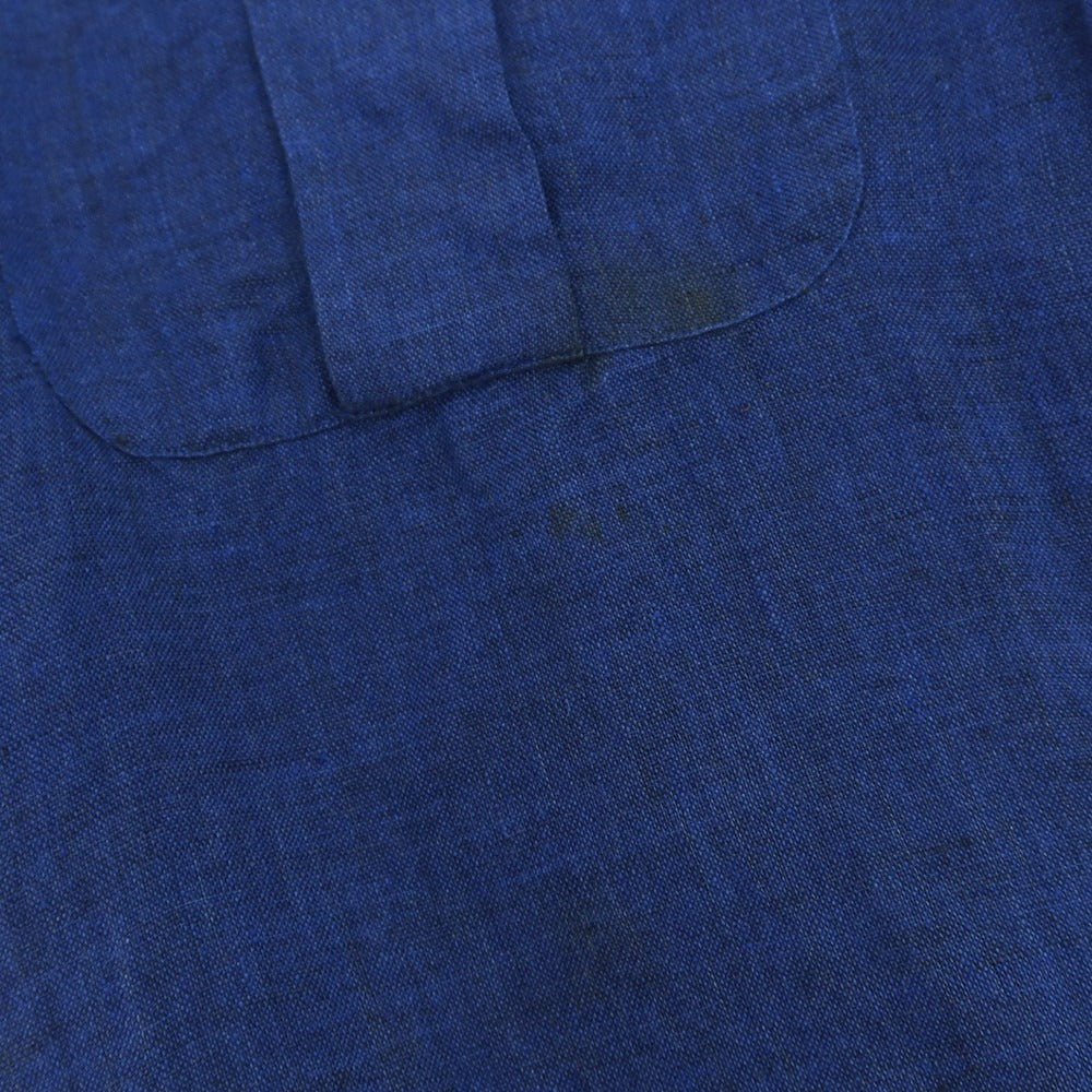 【中古】マリオ ムスカリエッロ Mario Muscariello リネン 半袖シャツ ネイビーブルー【サイズXS】【 状態ランクC 】【 メンズ 】