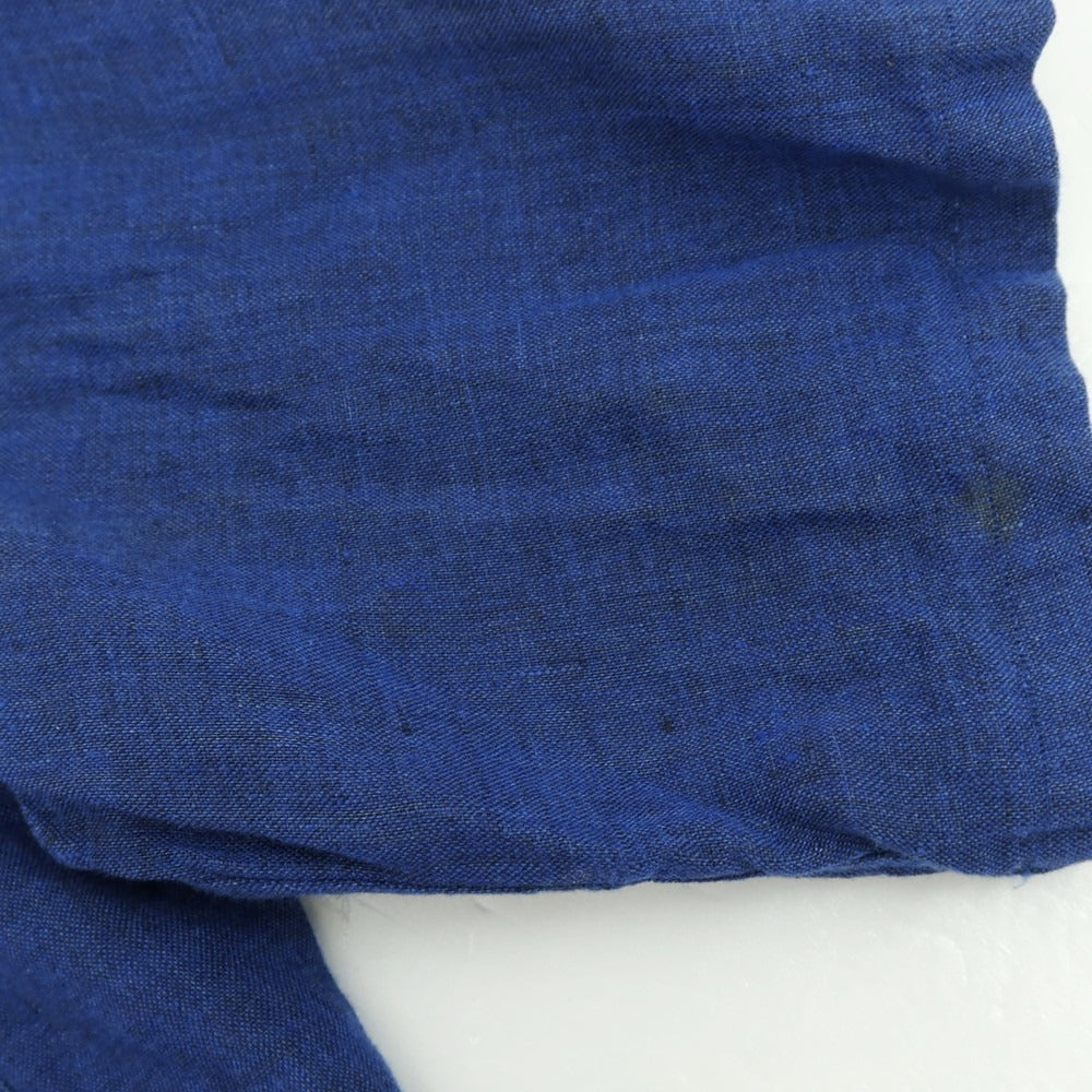 【中古】マリオ ムスカリエッロ Mario Muscariello リネン 半袖シャツ ネイビーブルー【サイズXS】【 状態ランクC 】【 メンズ 】