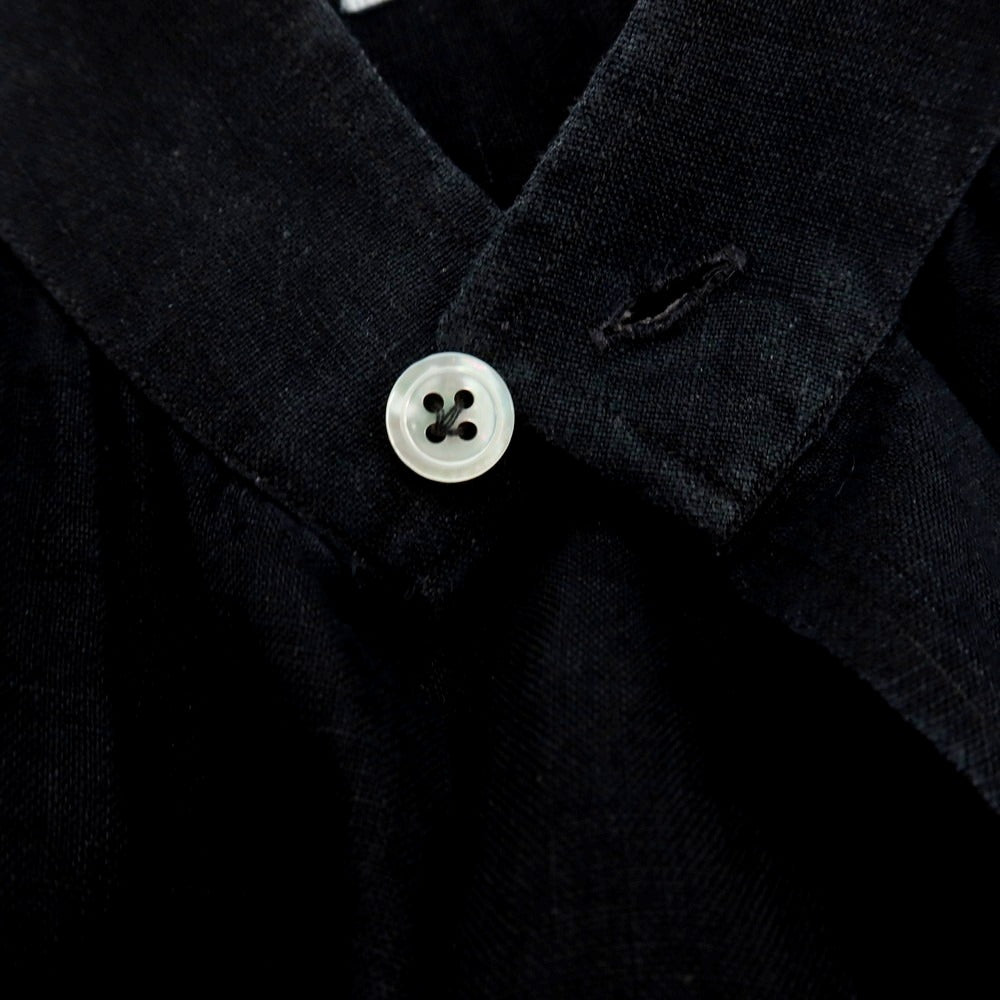 【中古】マリオ ムスカリエッロ Mario Muscariello リネン 半袖シャツ ブラック【サイズXS】【 状態ランクC 】【 メンズ 】