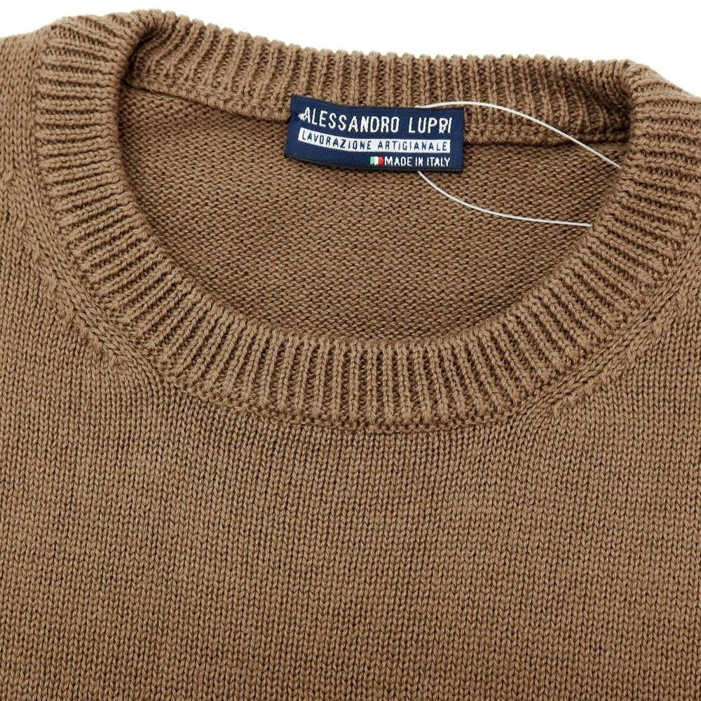 【中古】アレッサンドロルッピ Alessandro Luppi コットン 半袖クルーネックニット アッシュブラウン【 46 】【 状態ランクA 】【 メンズ 】