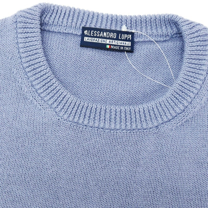 【中古】アレッサンドロルッピ Alessandro Luppi コットン 半袖クルーネックニット ダスティブルー【 46 】【 状態ランクA 】【 メンズ 】