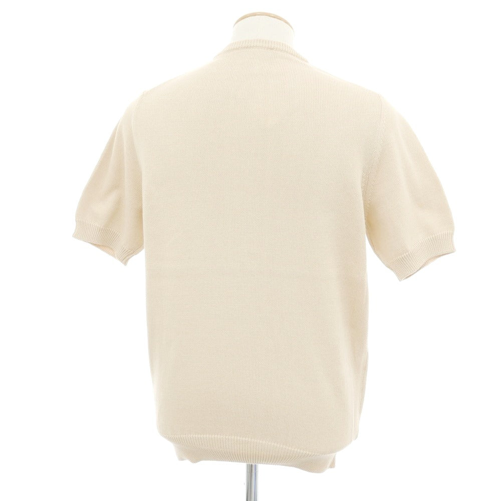 【中古】アレッサンドロルッピ Alessandro Luppi コットン 半袖クルーネックニット ベージュ【 46 】【 状態ランクA 】【 メンズ 】