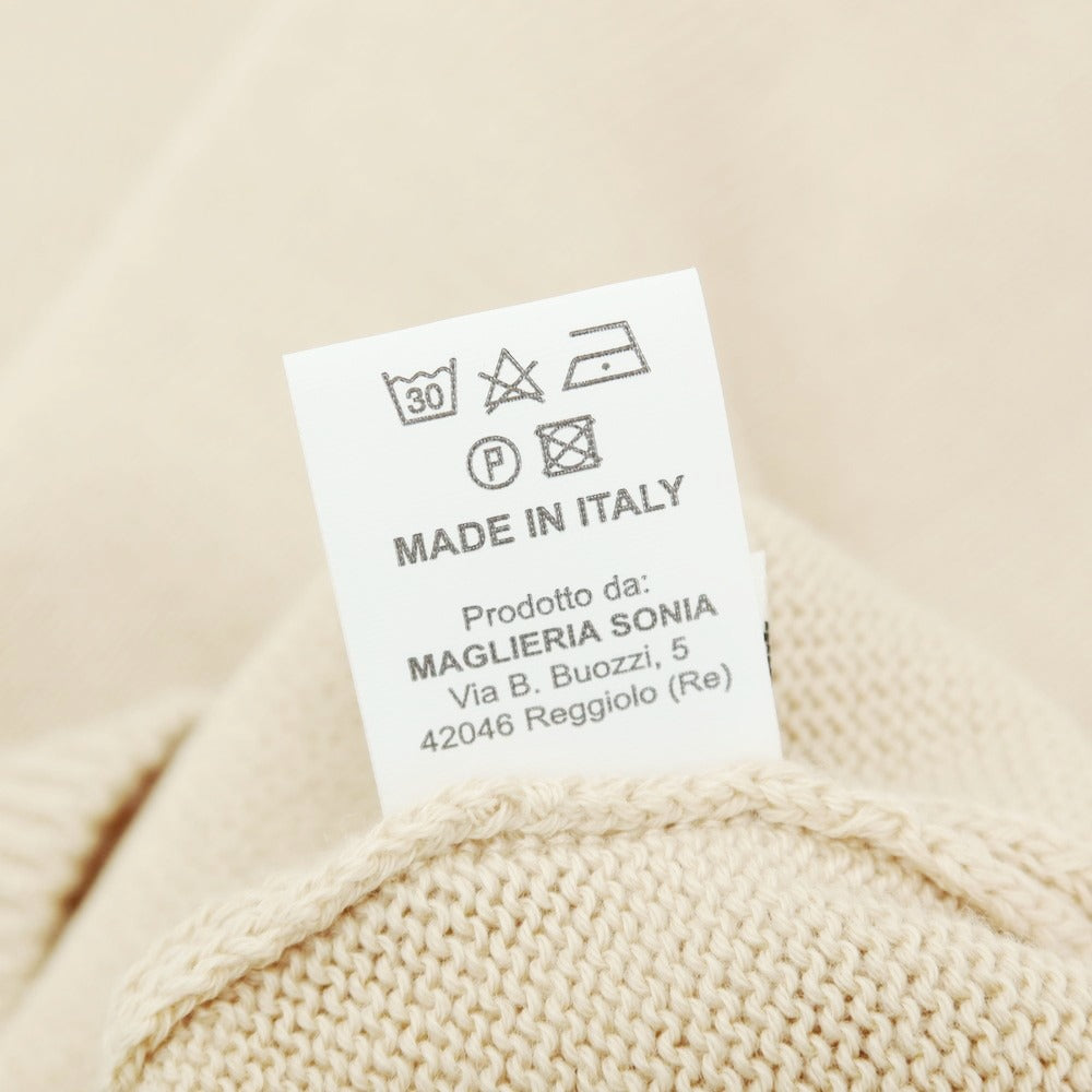 【中古】アレッサンドロルッピ Alessandro Luppi コットン 半袖クルーネックニット ベージュ【 46 】【 状態ランクA 】【 メンズ 】