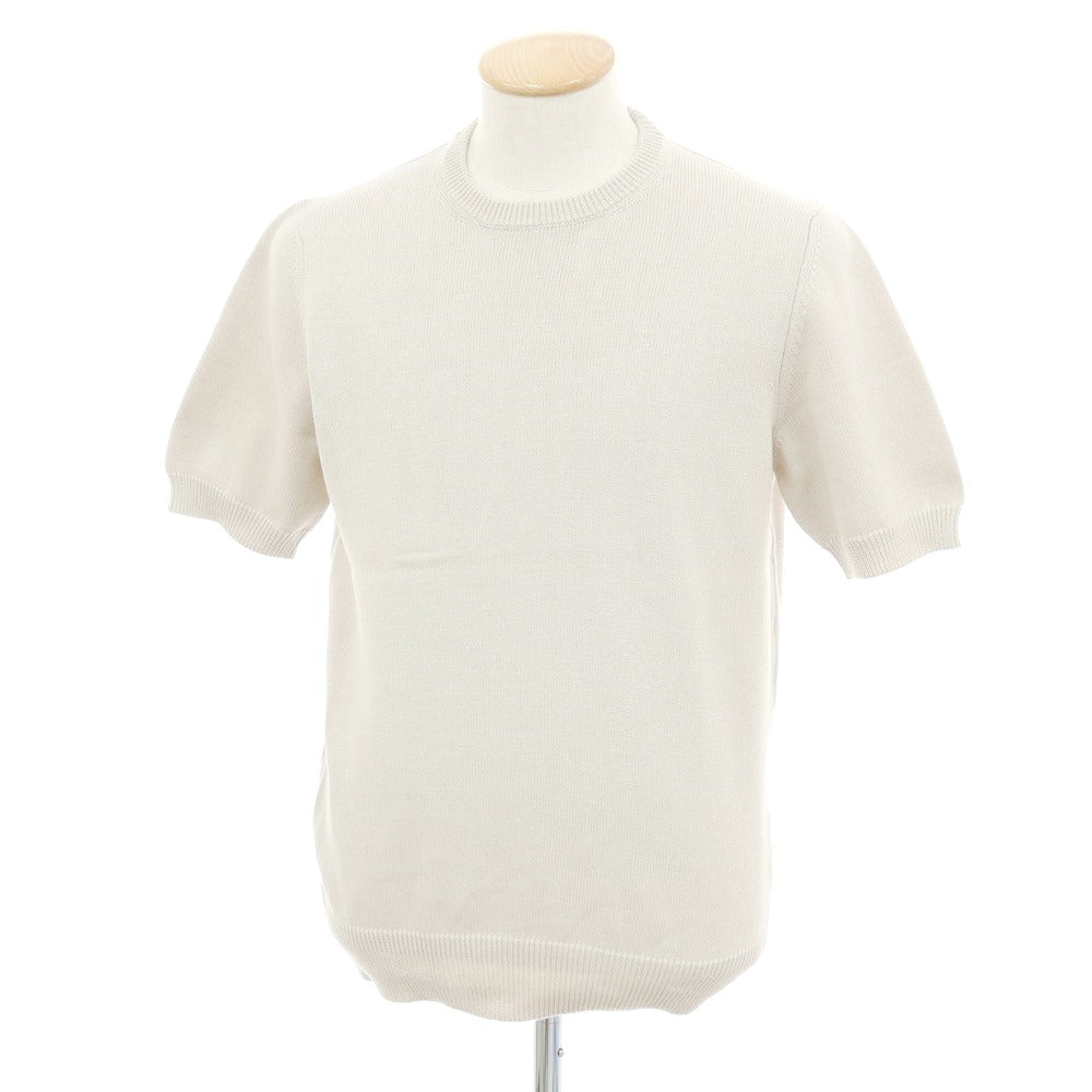 【中古】アレッサンドロルッピ Alessandro Luppi コットン 半袖クルーネックニット グレージュ【 46 】【 状態ランクA 】【 メンズ 】