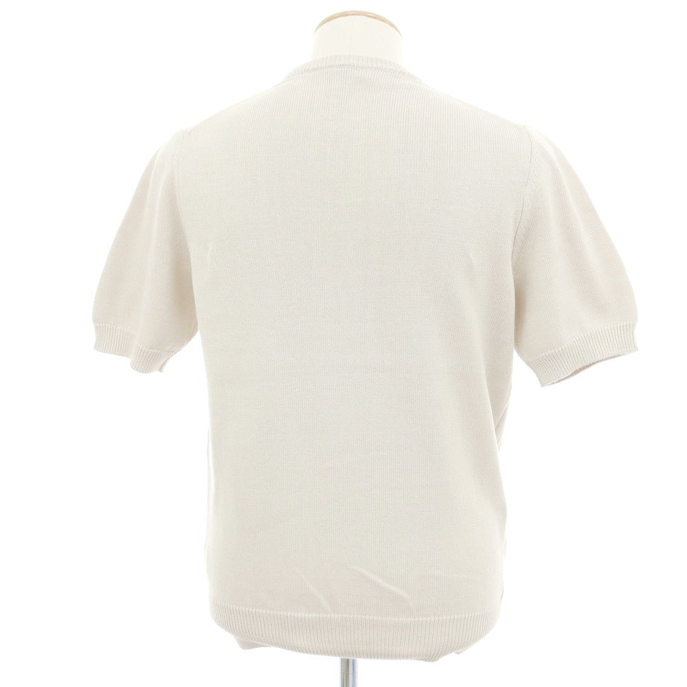 【中古】アレッサンドロルッピ Alessandro Luppi コットン 半袖クルーネックニット グレージュ【 46 】【 状態ランクA 】【 メンズ 】