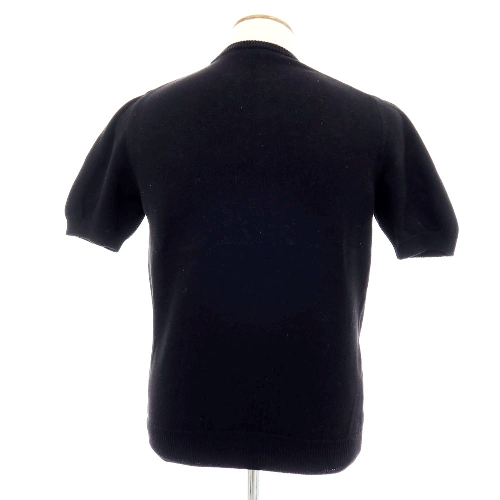 【中古】アレッサンドロルッピ Alessandro Luppi コットン 半袖クルーネックニット ブラック【 48 】【 状態ランクB 】【 メンズ 】