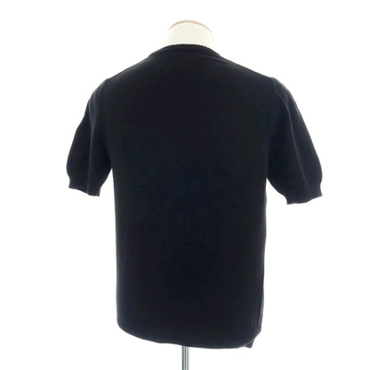 【中古】アレッサンドロルッピ Alessandro Luppi コットン クルーネック 半袖 プルオーバーニット ブラック【 46 】【 状態ランクB 】【 メンズ 】