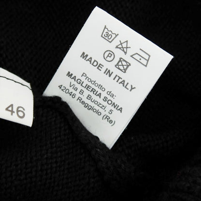 【中古】アレッサンドロルッピ Alessandro Luppi コットン クルーネック 半袖 プルオーバーニット ブラック【 46 】【 状態ランクB 】【 メンズ 】