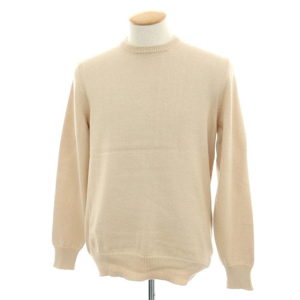 【中古】アレッサンドロルッピ Alessandro Luppi コットン クルーネック プルオーバーニット ベージュ【 46 】【 状態ランクA 】【 メンズ 】