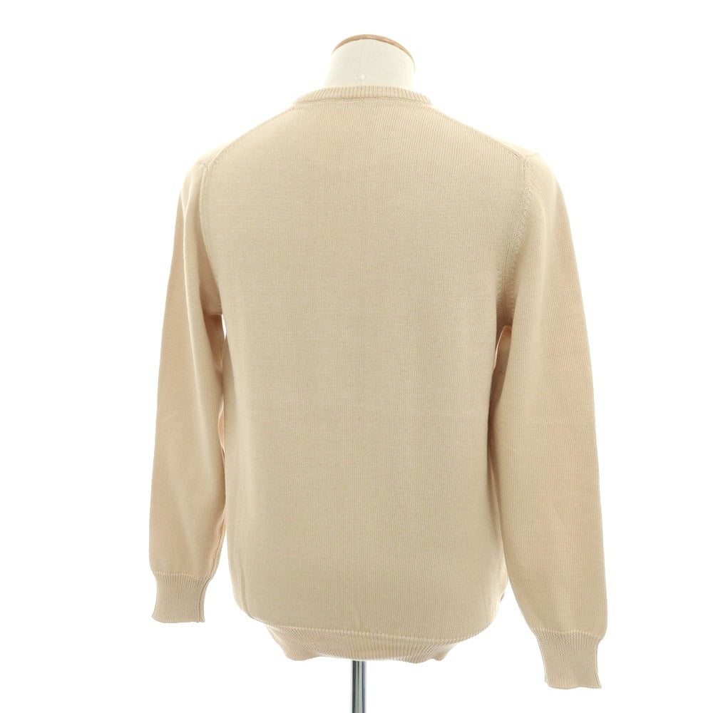 【中古】アレッサンドロルッピ Alessandro Luppi コットン クルーネック プルオーバーニット ベージュ【 46 】【 状態ランクA 】【 メンズ 】
