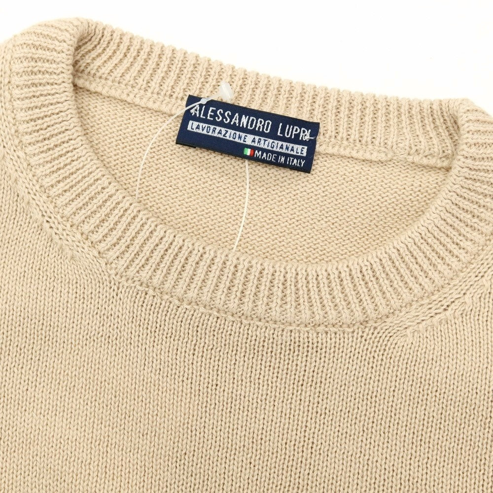 【中古】アレッサンドロルッピ Alessandro Luppi コットン クルーネック プルオーバーニット ベージュ【 46 】【 状態ランクA 】【 メンズ 】
