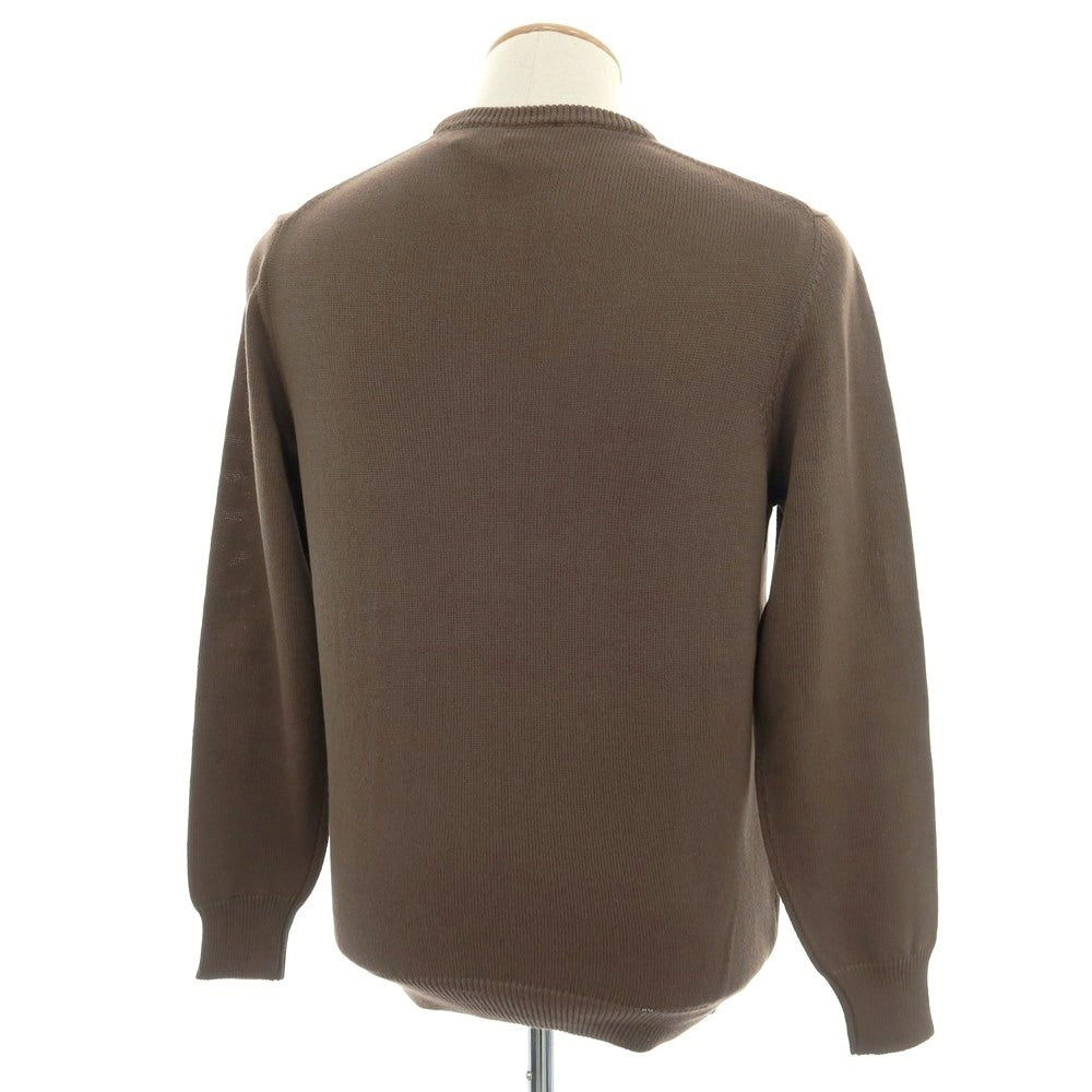 【中古】アレッサンドロルッピ Alessandro Luppi コットン クルーネック プルオーバーニット ブラウン【 46 】【 状態ランクA 】【 メンズ 】