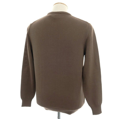 【中古】アレッサンドロルッピ Alessandro Luppi コットン クルーネック プルオーバーニット ブラウン【 46 】【 状態ランクA 】【 メンズ 】
