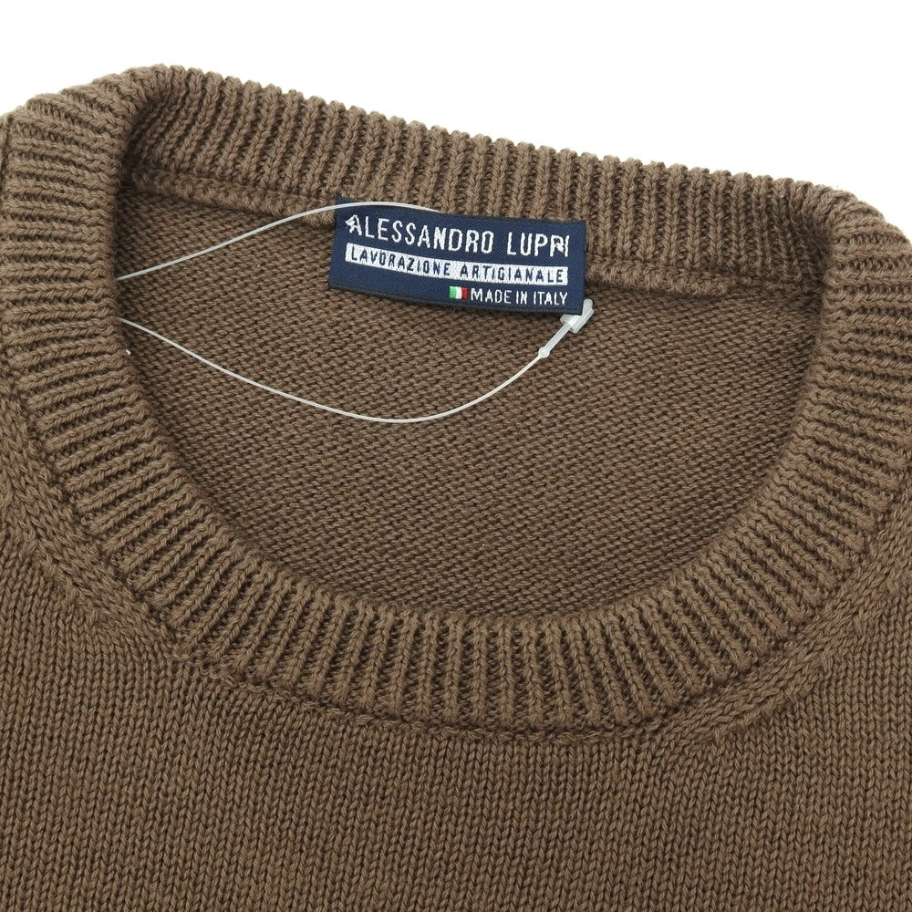 【中古】アレッサンドロルッピ Alessandro Luppi コットン クルーネック プルオーバーニット ブラウン【 46 】【 状態ランクA 】【 メンズ 】