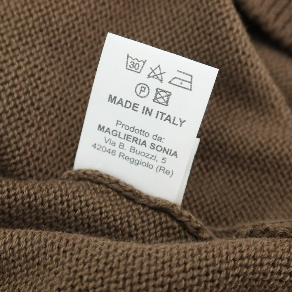 【中古】アレッサンドロルッピ Alessandro Luppi コットン クルーネック プルオーバーニット ブラウン【 46 】【 状態ランクA 】【 メンズ 】