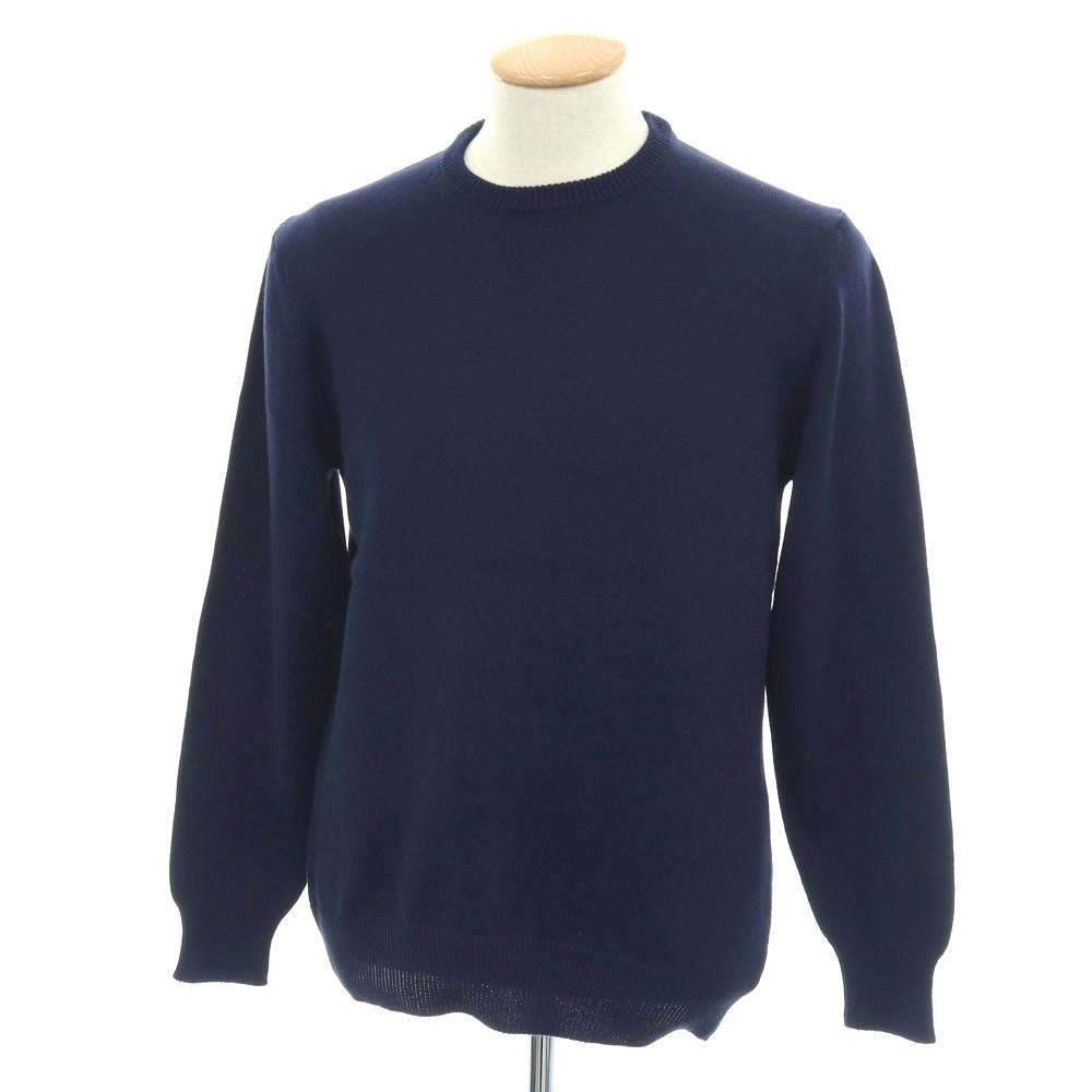 【中古】アレッサンドロルッピ Alessandro Luppi コットン クルーネック プルオーバーニット ネイビー【 46 】【 状態ランクA 】【 メンズ 】