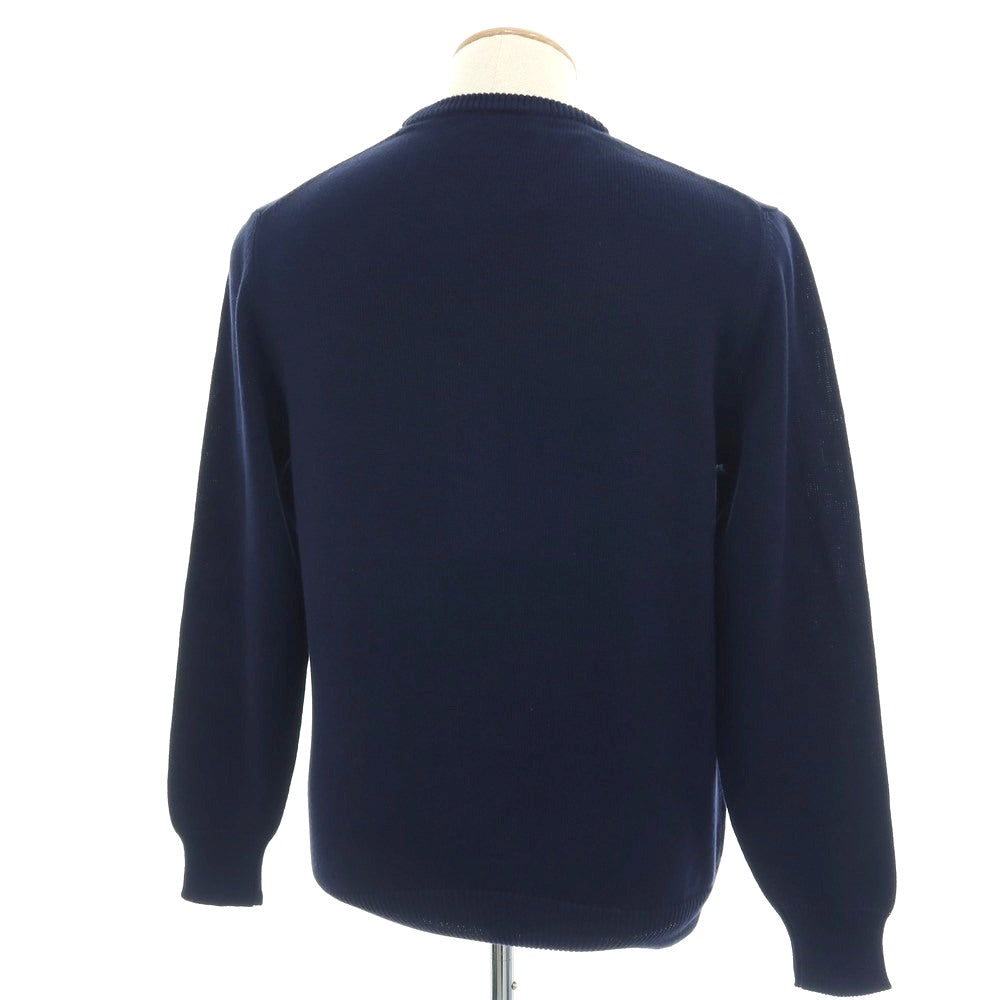 【中古】アレッサンドロルッピ Alessandro Luppi コットン クルーネック プルオーバーニット ネイビー【 46 】【 状態ランクA 】【 メンズ 】