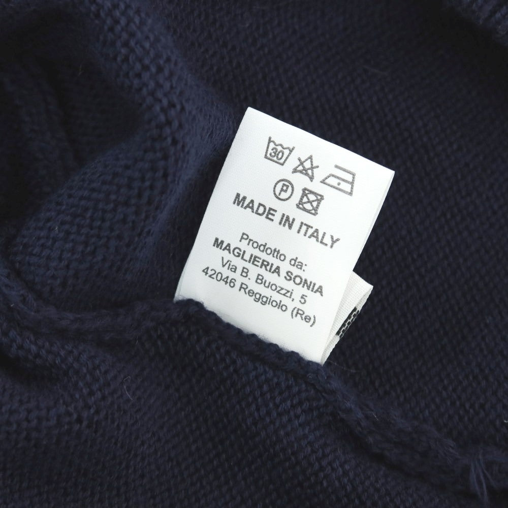 【中古】アレッサンドロルッピ Alessandro Luppi コットン クルーネック プルオーバーニット ネイビー【 46 】【 状態ランクA 】【 メンズ 】