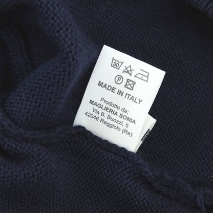 【中古】アレッサンドロルッピ Alessandro Luppi コットン クルーネック プルオーバーニット ネイビー【 46 】【 状態ランクA 】【 メンズ 】