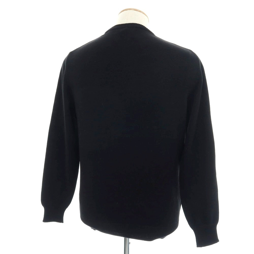 【中古】アレッサンドロルッピ Alessandro Luppi コットン クルーネック プルオーバーニット ブラック【 46 】【 状態ランクA 】【 メンズ 】