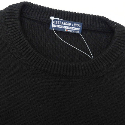 【中古】アレッサンドロルッピ Alessandro Luppi コットン クルーネック プルオーバーニット ブラック【 46 】【 状態ランクA 】【 メンズ 】