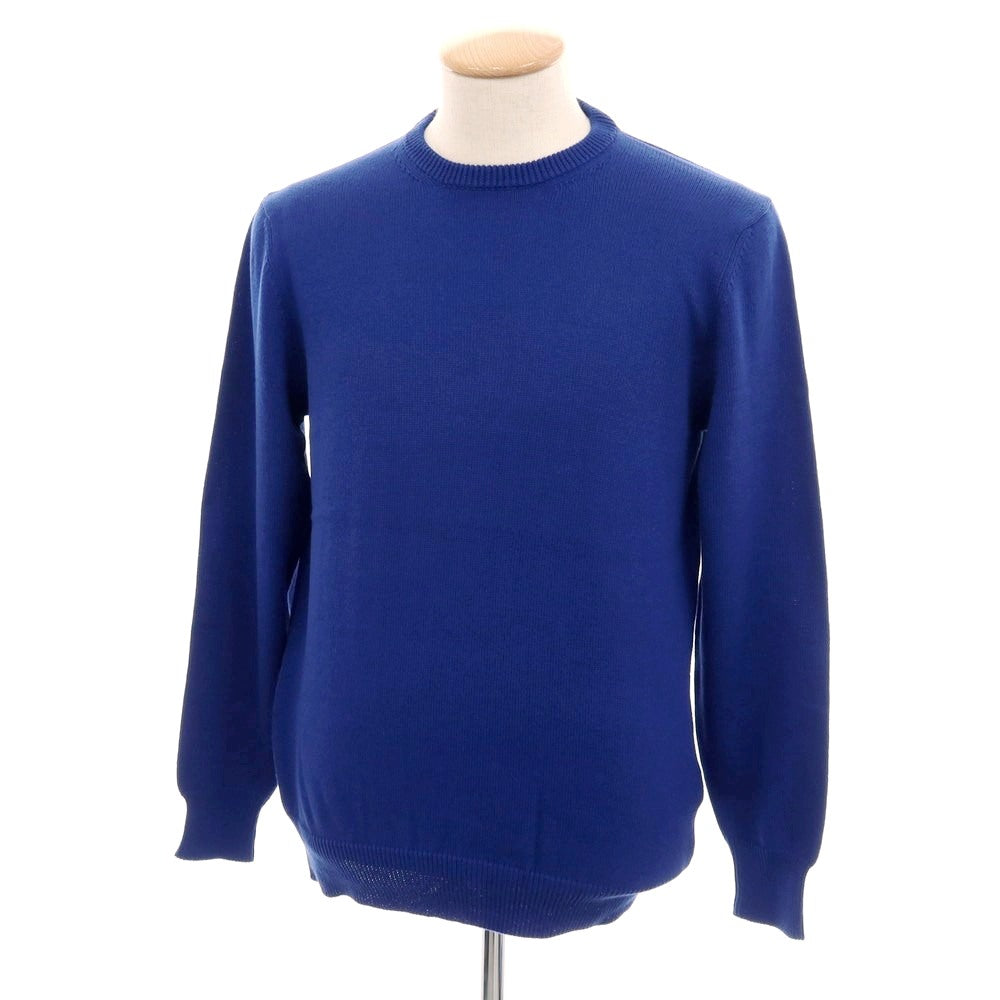 【中古】アレッサンドロルッピ Alessandro Luppi コットン クルーネック プルオーバーニット ロイヤルブルー【 46 】【 状態ランクA 】【 メンズ 】