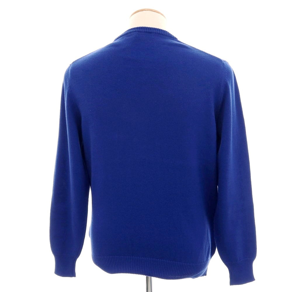 【中古】アレッサンドロルッピ Alessandro Luppi コットン クルーネック プルオーバーニット ロイヤルブルー【 46 】【 状態ランクA 】【 メンズ 】