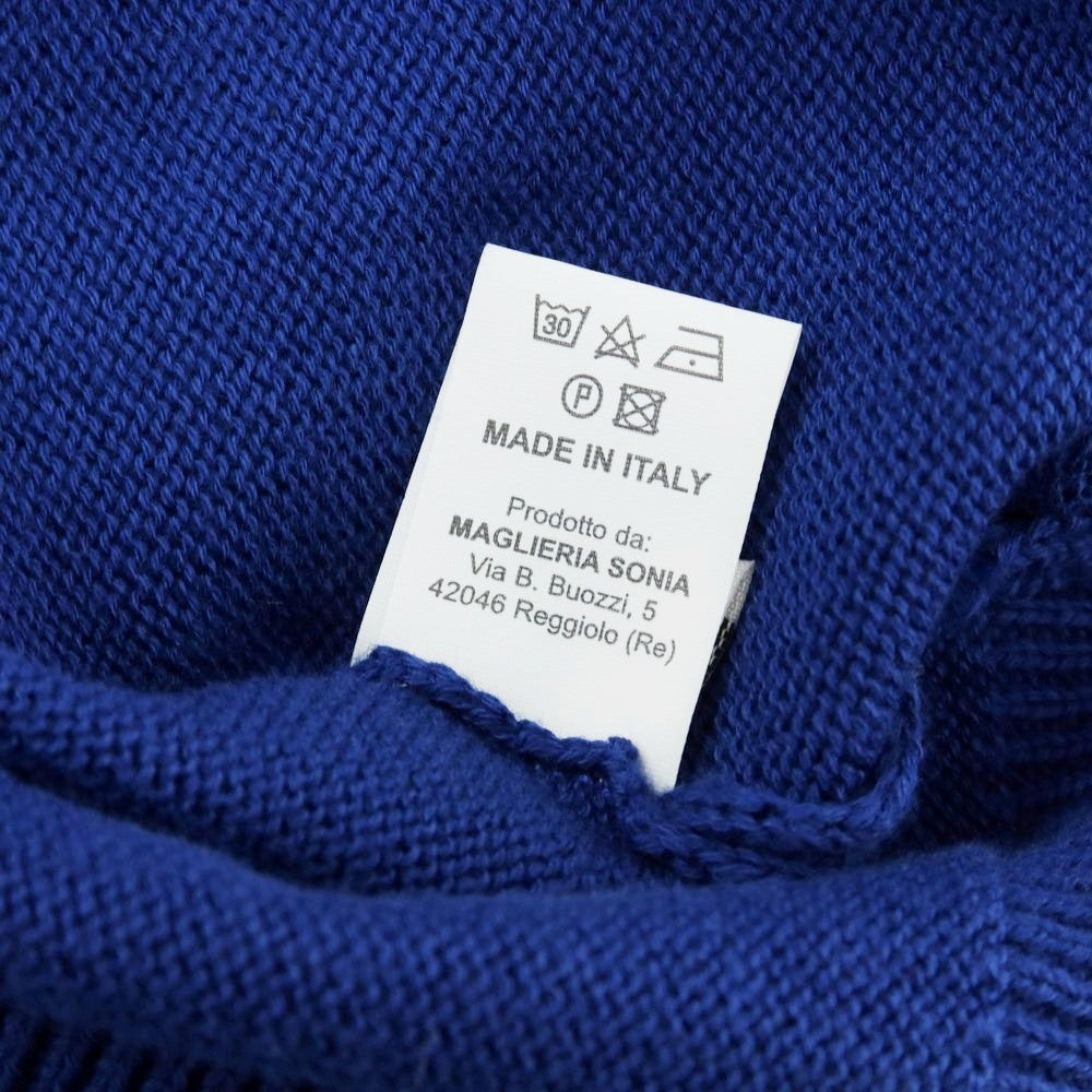 【中古】アレッサンドロルッピ Alessandro Luppi コットン クルーネック プルオーバーニット ロイヤルブルー【 46 】【 状態ランクA 】【 メンズ 】