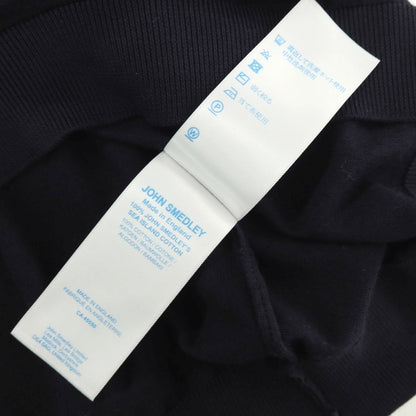 【中古】ジョンスメドレー JOHN SMEDLEY ハイゲージ コットン Vネック 半袖 プルオーバーニット ダークネイビー【 S 】【 状態ランクB 】【 メンズ 】