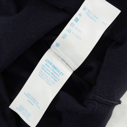 【中古】ジョンスメドレー JOHN SMEDLEY ハイゲージ コットン Vネック 半袖 プルオーバーニット ダークネイビー【 S 】【 状態ランクC 】【 メンズ 】