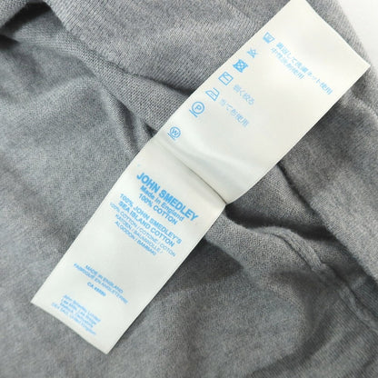 【中古】ジョンスメドレー JOHN SMEDLEY ハイゲージ コットン クルーネック 半袖 プルオーバーニット グレー【 S 】【 状態ランクB 】【 メンズ 】