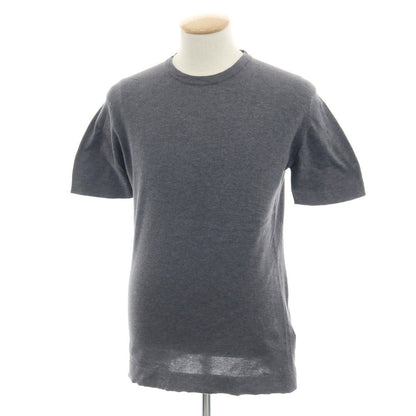 【中古】ジョンスメドレー JOHN SMEDLEY ハイゲージ コットン クルーネック 半袖 プルオーバーニット ダークグレー【 S 】【 状態ランクB 】【 メンズ 】