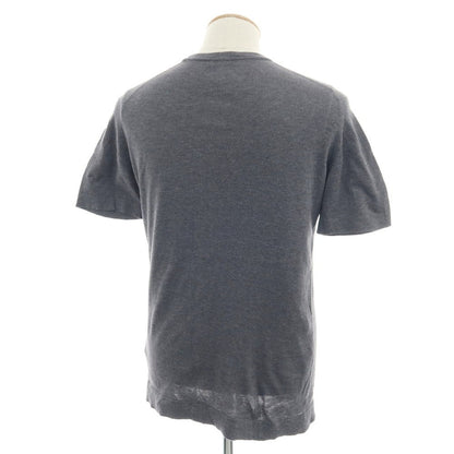 【中古】ジョンスメドレー JOHN SMEDLEY ハイゲージ コットン クルーネック 半袖 プルオーバーニット ダークグレー【 S 】【 状態ランクB 】【 メンズ 】