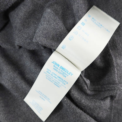 【中古】ジョンスメドレー JOHN SMEDLEY ハイゲージ コットン クルーネック 半袖 プルオーバーニット ダークグレー【 S 】【 状態ランクB 】【 メンズ 】