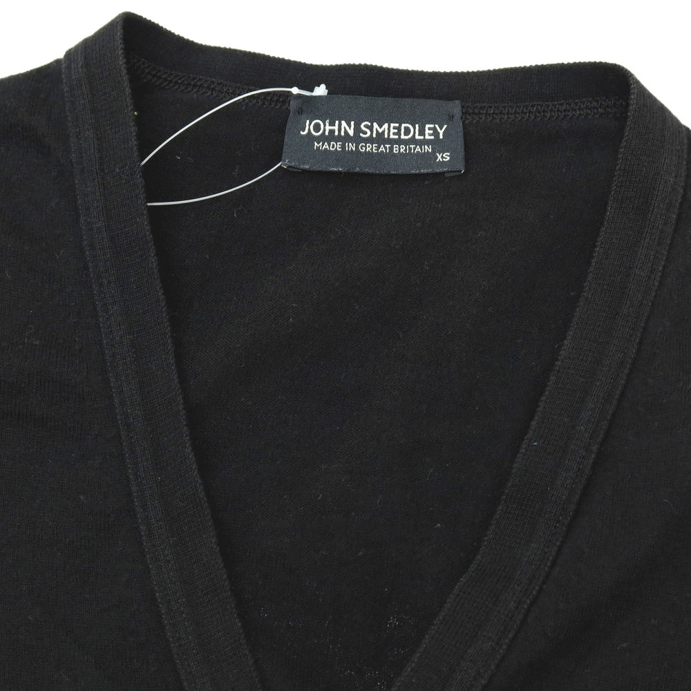 【中古】ジョンスメドレー JOHN SMEDLEY ハイゲージ コットン カーディガン ブラック【 XS 】【 状態ランクC 】【 メンズ 】