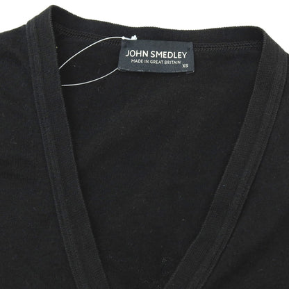 【中古】ジョンスメドレー JOHN SMEDLEY ハイゲージ コットン カーディガン ブラック【 XS 】【 状態ランクC 】【 メンズ 】