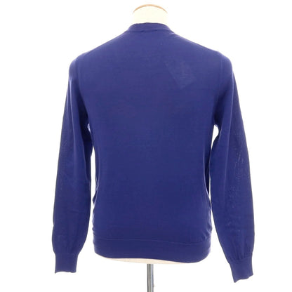 【中古】ドルモア DRUMOHR ハイゲージ コットン カーディガン スマルトブルー【 44 】【 状態ランクC 】【 メンズ 】