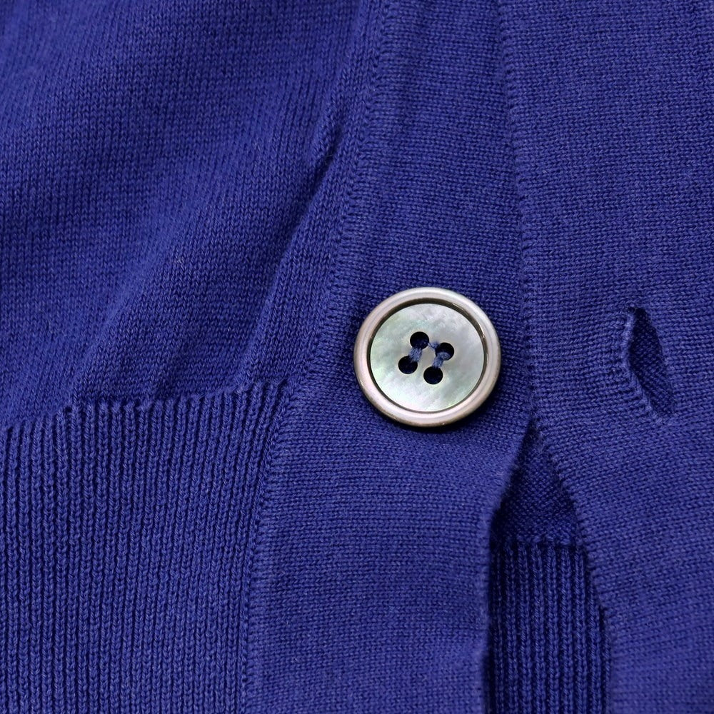 【中古】ドルモア DRUMOHR ハイゲージ コットン カーディガン スマルトブルー【 44 】【 状態ランクC 】【 メンズ 】