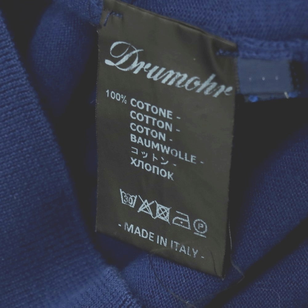 【中古】ドルモア DRUMOHR コットン クルーネック 半袖 プルオーバーニット ライトネイビー【 46 】【 状態ランクB 】【 メンズ 】