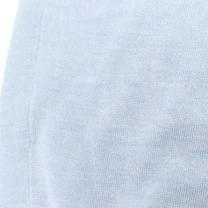 【中古】セッテフィーリ カシミア Settefili Cashmere ハイゲージ カシミヤシルク スタンドカラー カーディガン ライトブルー【 44 】【 状態ランクB 】【 メンズ 】