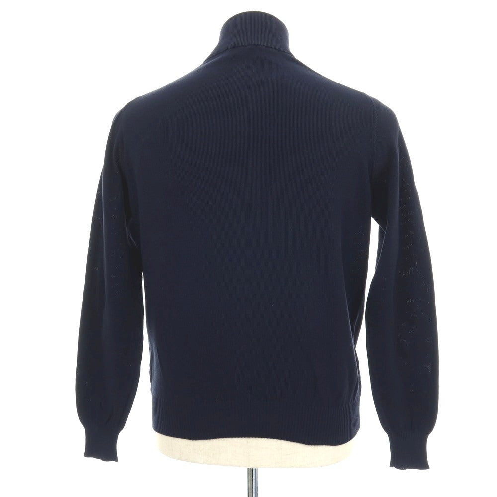 【中古】サンモリッツ S.MORITZ コットン スタンドカラー カーディガン ネイビー【 44 】【 状態ランクB 】【 メンズ 】